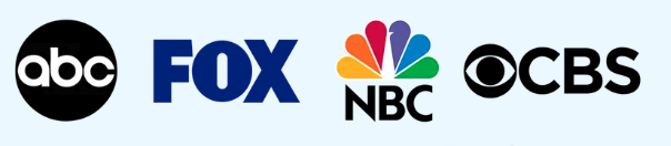 As seen on ABC, FOX, NBC, CBS